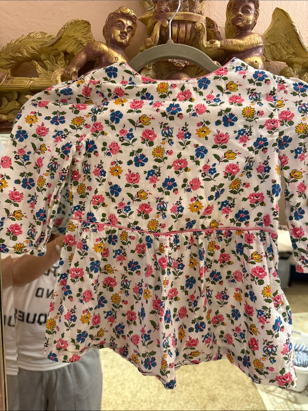 Girls 100% cotton 3/4 sleeve peplum blouse
